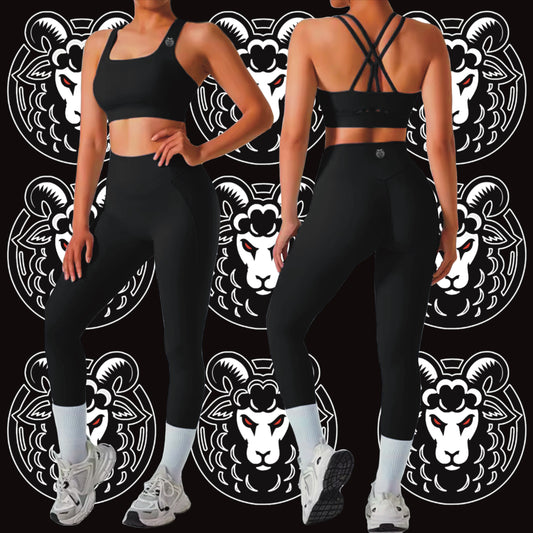 Blk Sheep Bra/Leggins Set